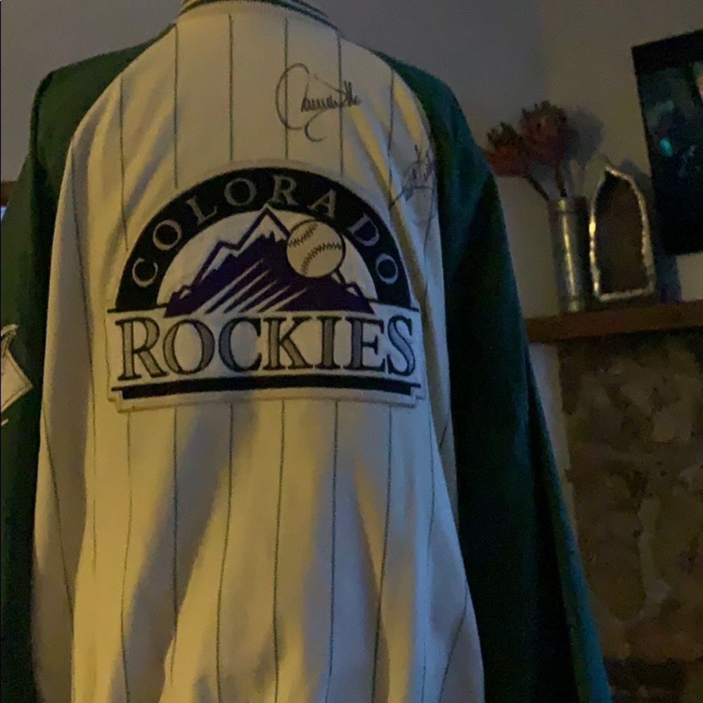 Colorado Rockies signed jacket - zipper error - Picture 3 of 6